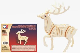 Obrázek z Puzzle dřevěné 3D jelen (12) 
